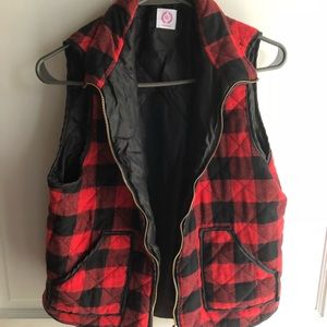 Buffalo plaid vest